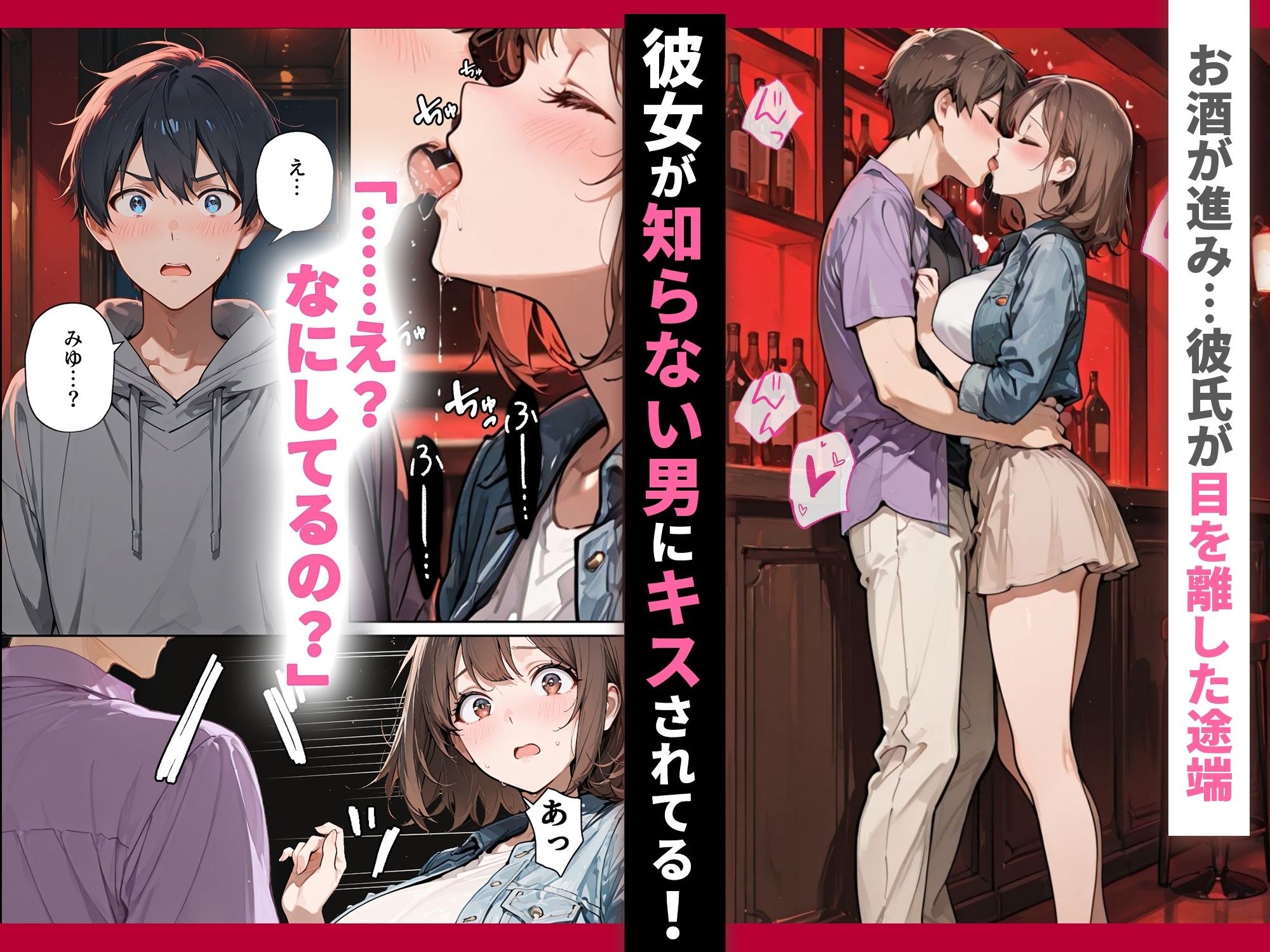 ハプニングバーでマンネリカップルが寝取られ乱交セックスされ、彼氏の前で他人チンポにメス堕ちする話 - サンプル画像 4