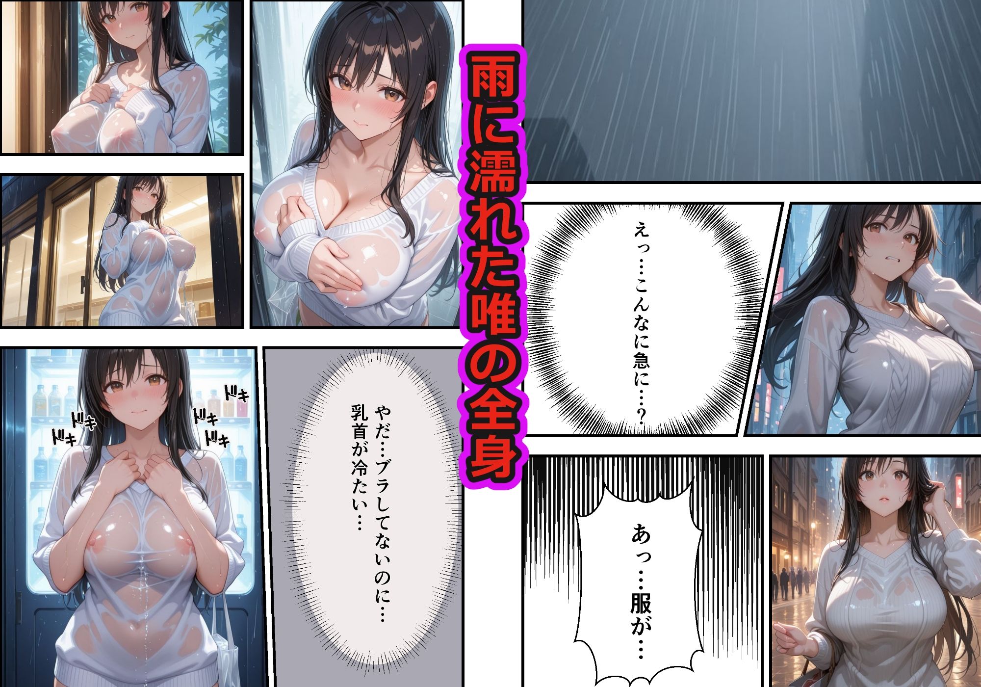 雨に濡れて透けたら…我慢の限界でした - サンプル画像 2