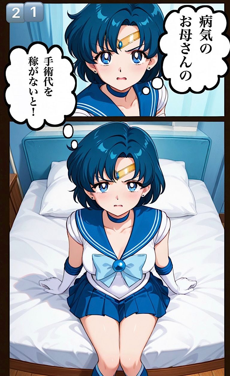 500ページ【月に変わってデリヘル よ！】セーラームー◯水◯亜美  火◯レイ！屈辱！訳ありデリヘルで弱みを握られお爺さん達100人以上と中出しセックス！コミック1巻 - サンプル画像 4