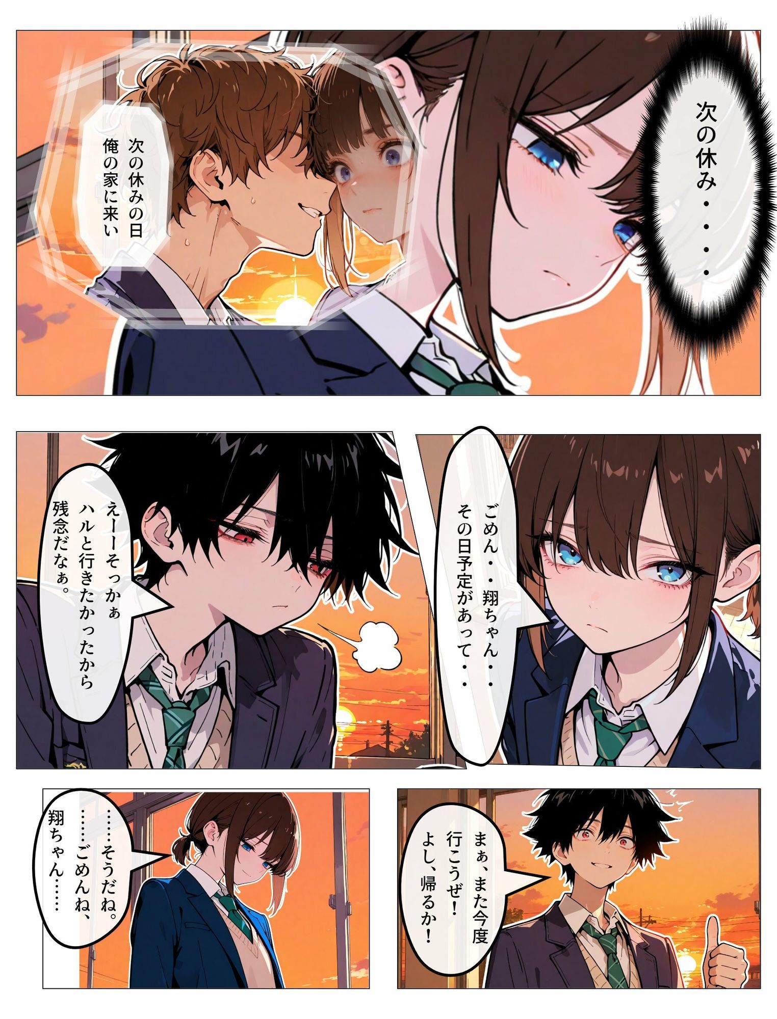 親友への恋心を隠す女装男子の裏垢がバレた日 - サンプル画像 3