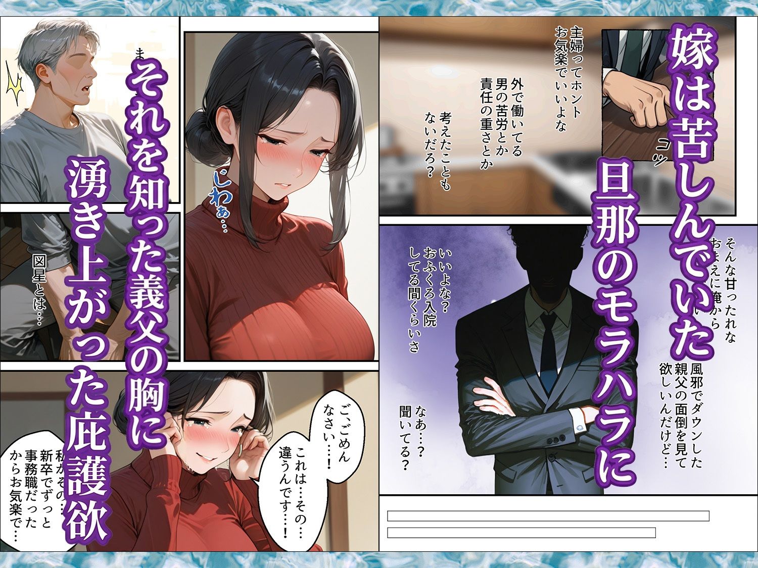 息子は知らない、義父のゆがんだ愛と執着・夫のモラハラに苦しむ清楚系巨乳妻の背徳 - サンプル画像 3