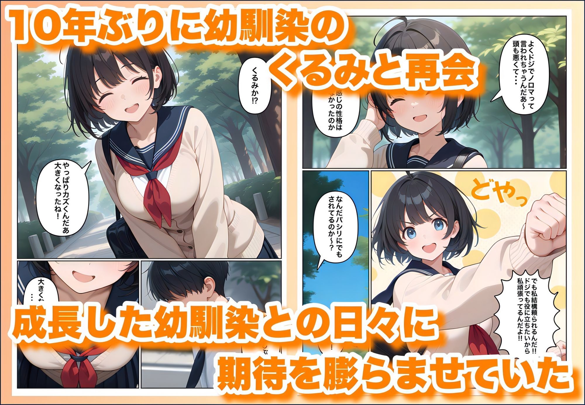 俺の幼馴染が男子共のHな頼みを断らないから彼女にしたけど寝取られた - サンプル画像 1