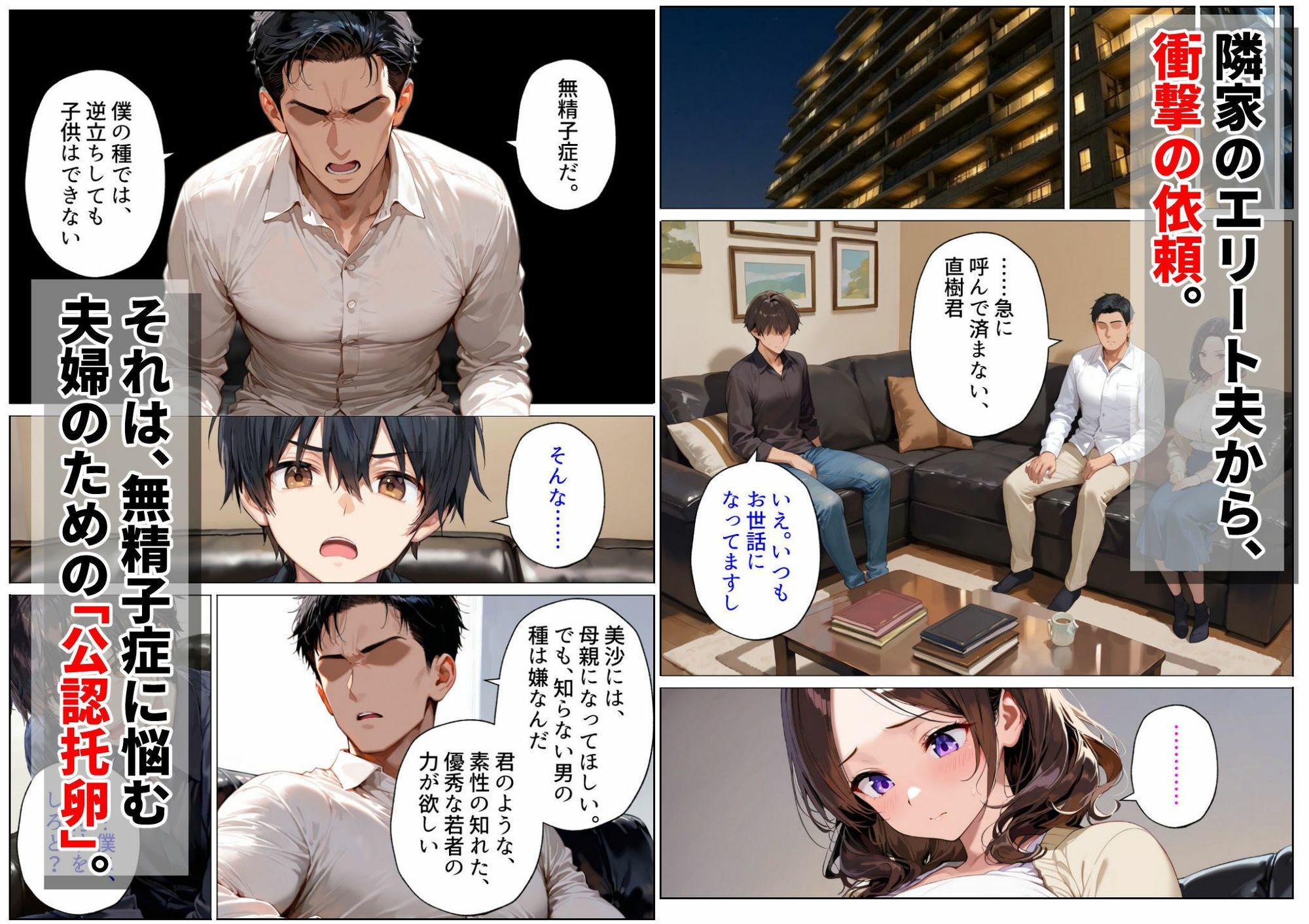 隣の不妊夫婦、種付け役は僕でした。〜公認托卵から始まる身も心も奪う全記録〜 - サンプル画像 1