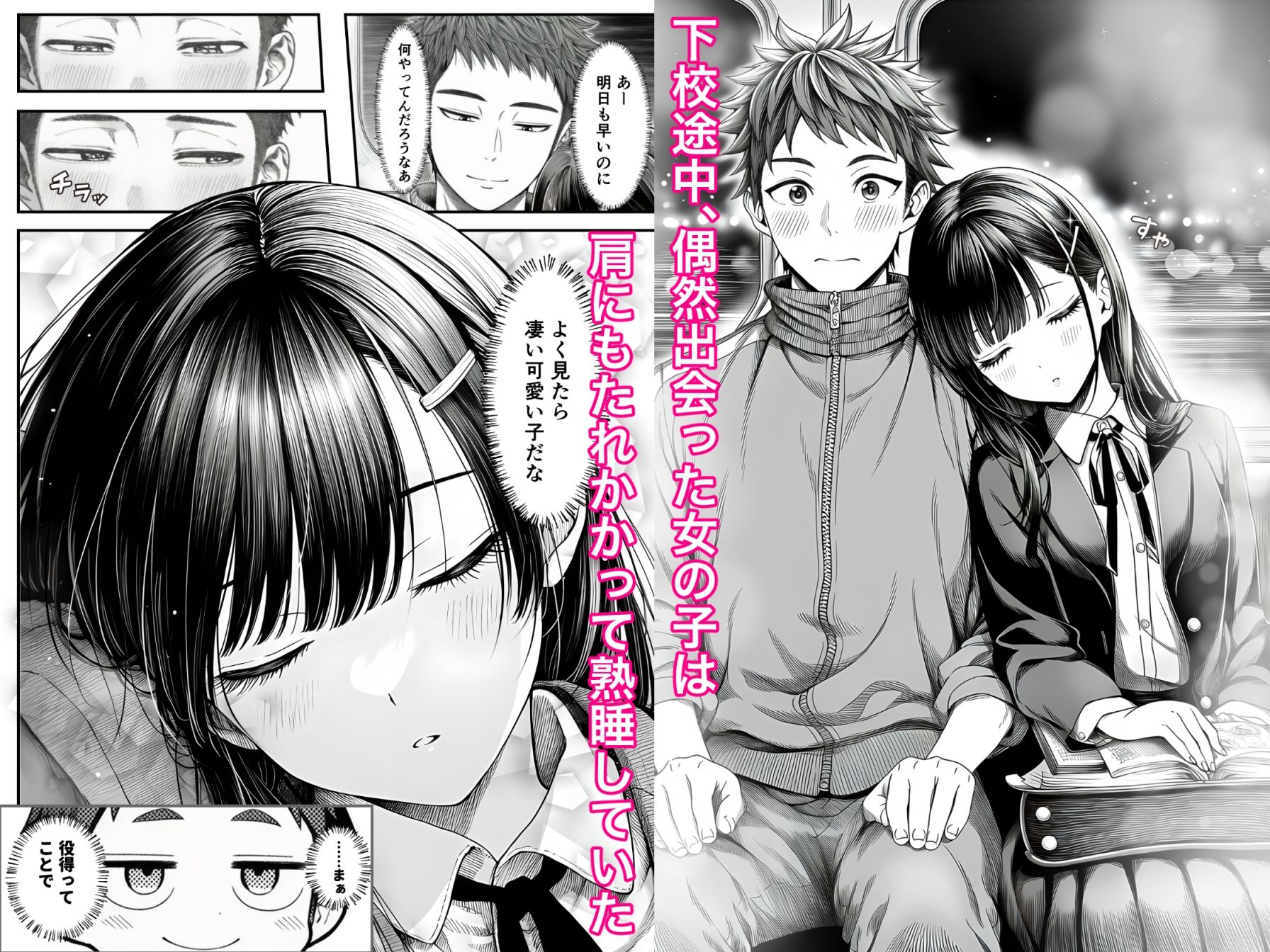 電車で何度も肩にもたれかかってくる女の子と、子作りセックスしてしまった - サンプル画像 1