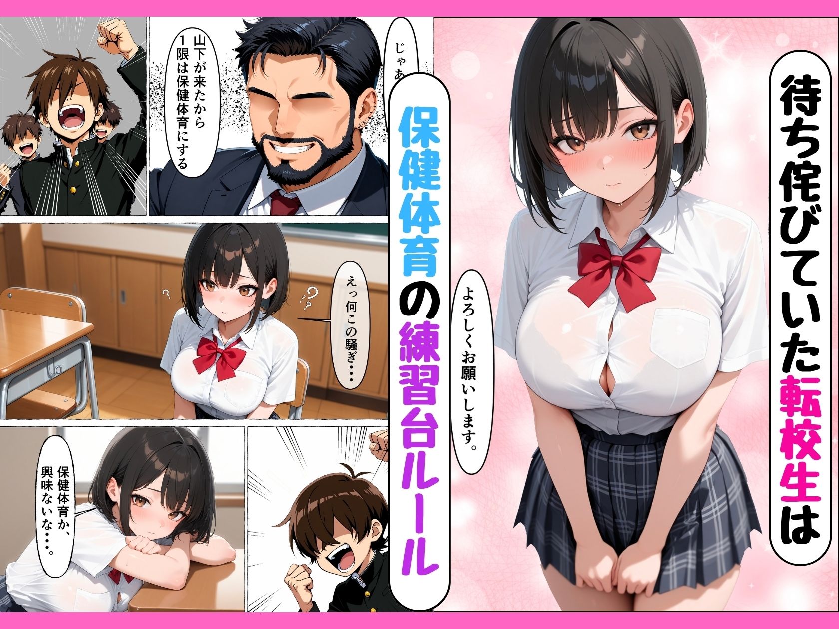 転校生のま●こ開発ー仕組まれた保健体育で中出しセックスしちゃった話ー - サンプル画像 1