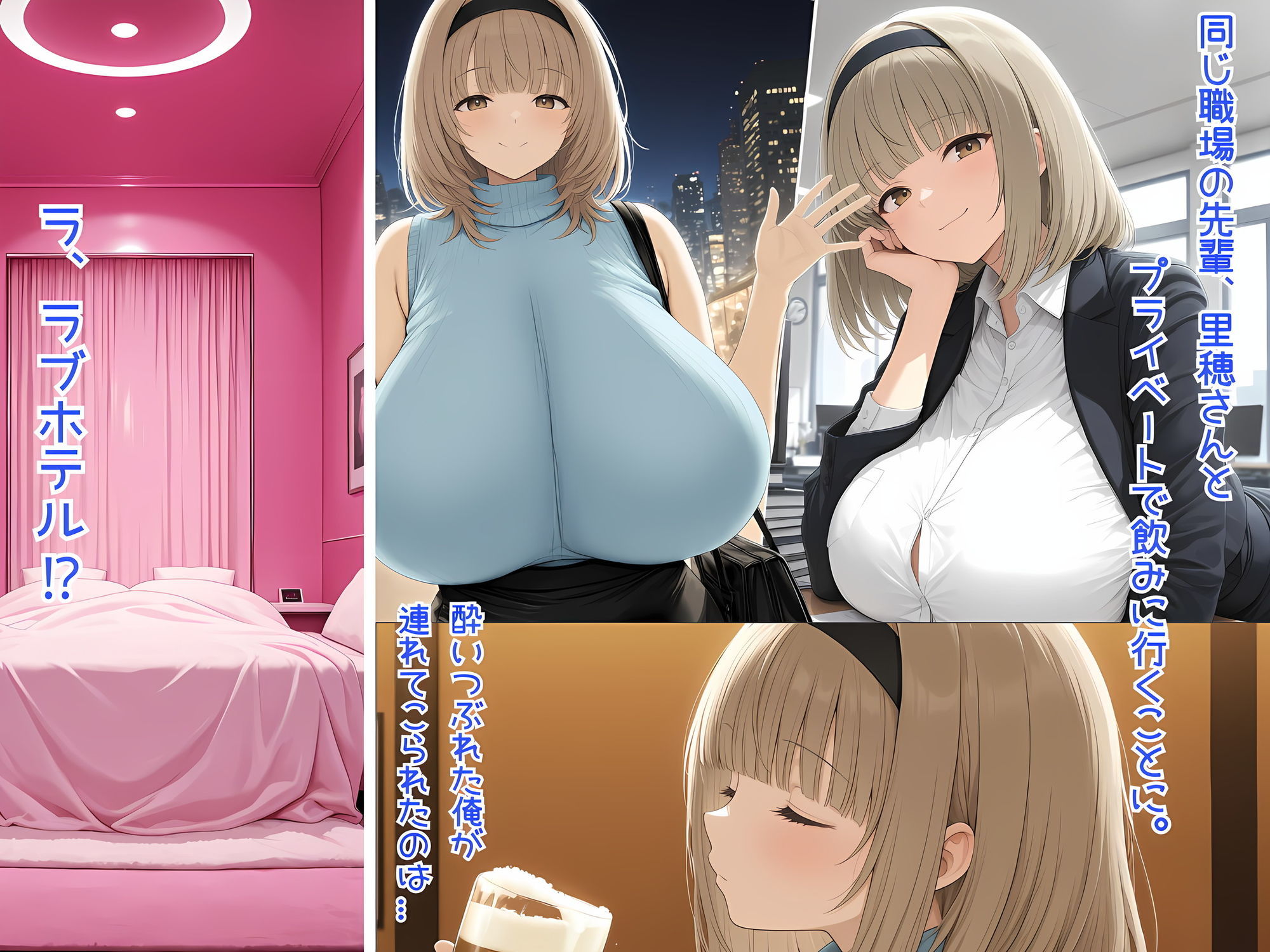 童貞の俺が爆乳先輩にお持ち帰りされる漫画。 - サンプル画像 1
