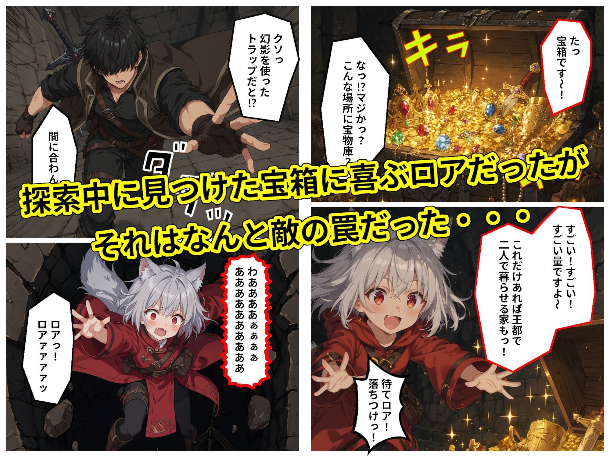 銀狼獣人の少女に子種を搾り取られながら旅をする魔族ミレイザ編 - サンプル画像 3