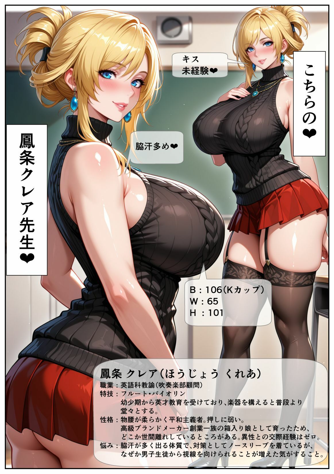 極上エロボディ先生を催●アプリで常識改変して自分専用のオナホにする話〜鳳条クレア先生編〜 - サンプル画像 3