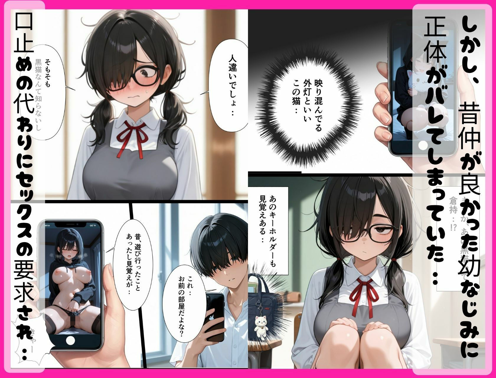 裏垢女子の正体は…幼なじみの陰キャ女子。身バレしてセックスを強要され、初めてのセックスが、オナニー超えて気持ちよすぎた話。 - サンプル画像 3