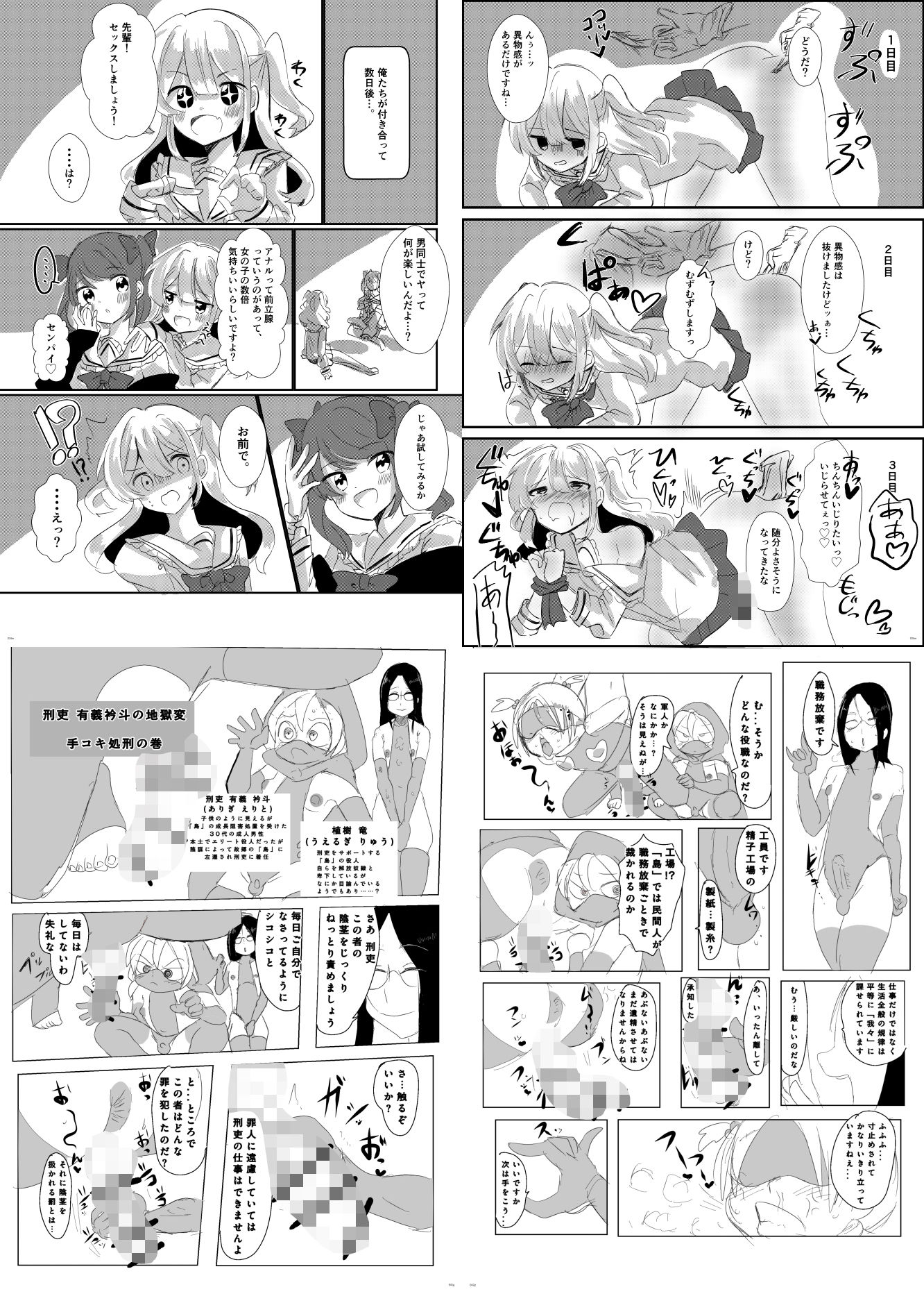 女装男子×女装男子合同誌ゴム手袋で開発特集号 - サンプル画像 3
