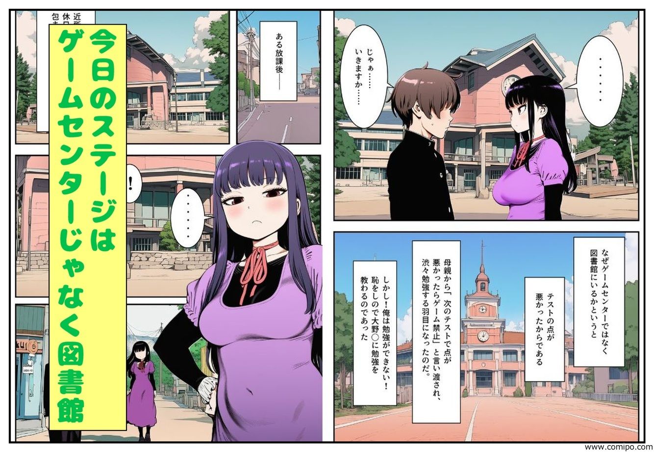 図書館で勉強？のあと大野さんを、家に招くことになった件 - サンプル画像 1