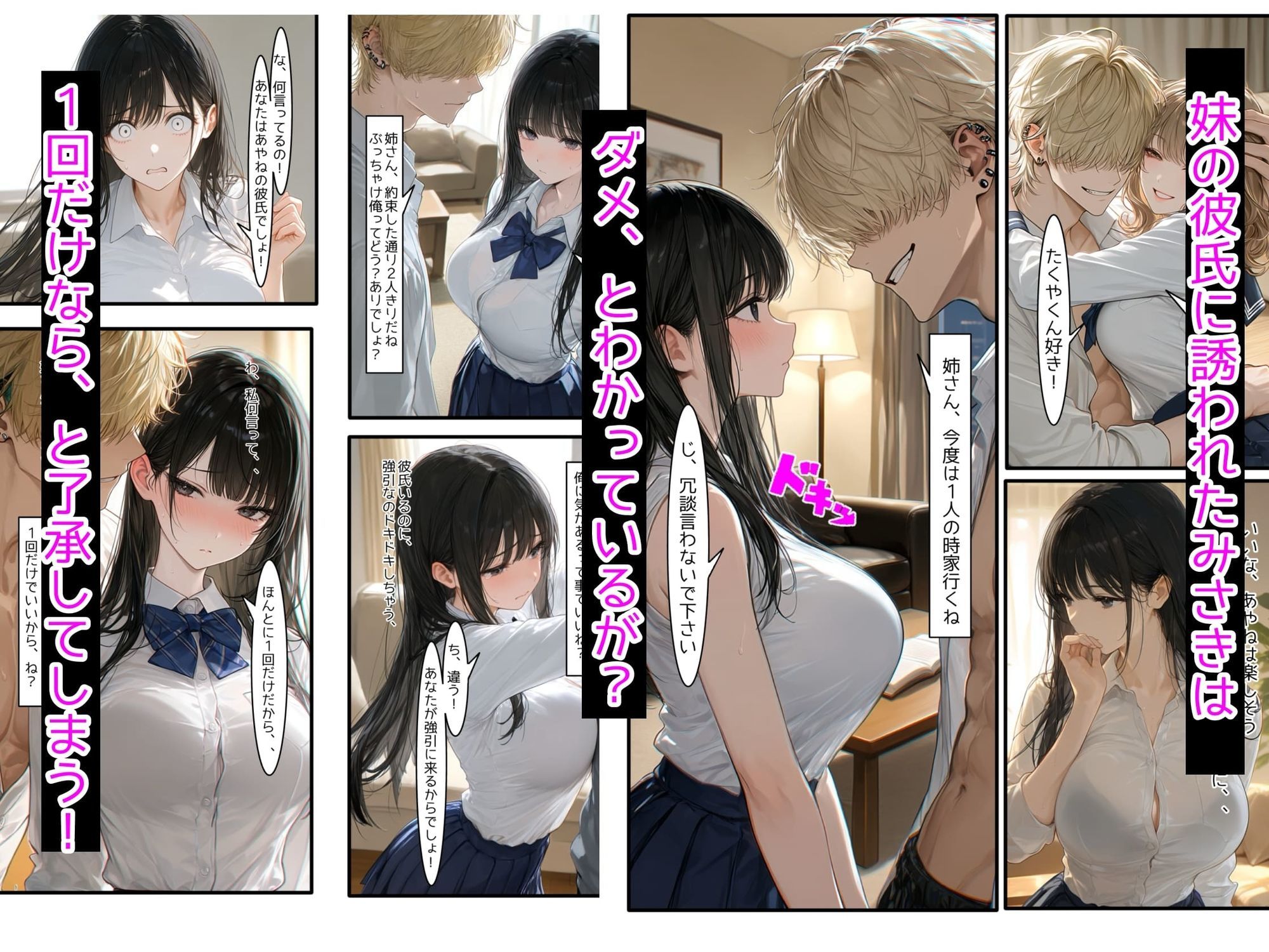 妹の彼氏にNTRされた爆乳J●の姉〜制服のまま絶倫巨根で子宮を突かれ孕ませイキ狂った記録〜 - サンプル画像 2