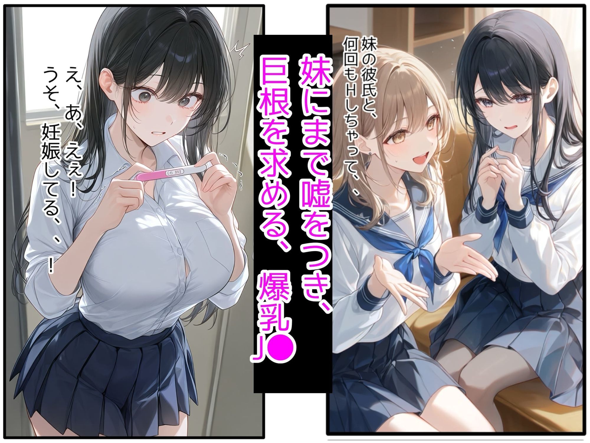 妹の彼氏にNTRされた爆乳J●の姉〜制服のまま絶倫巨根で子宮を突かれ孕ませイキ狂った記録〜 - サンプル画像 9