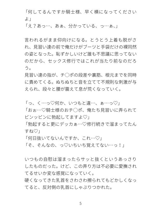修行と嘘つかれ騎士見習い達に犯●れて堕ちる騎士隊長様 - サンプル画像 2