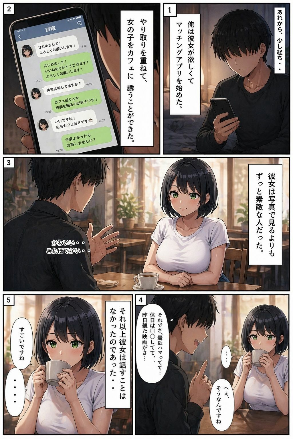 エ〇能力を解放したら最高の夢が見れた件 2（マッチングアプリの大人しめの黒髪ショートカット編） - サンプル画像 4