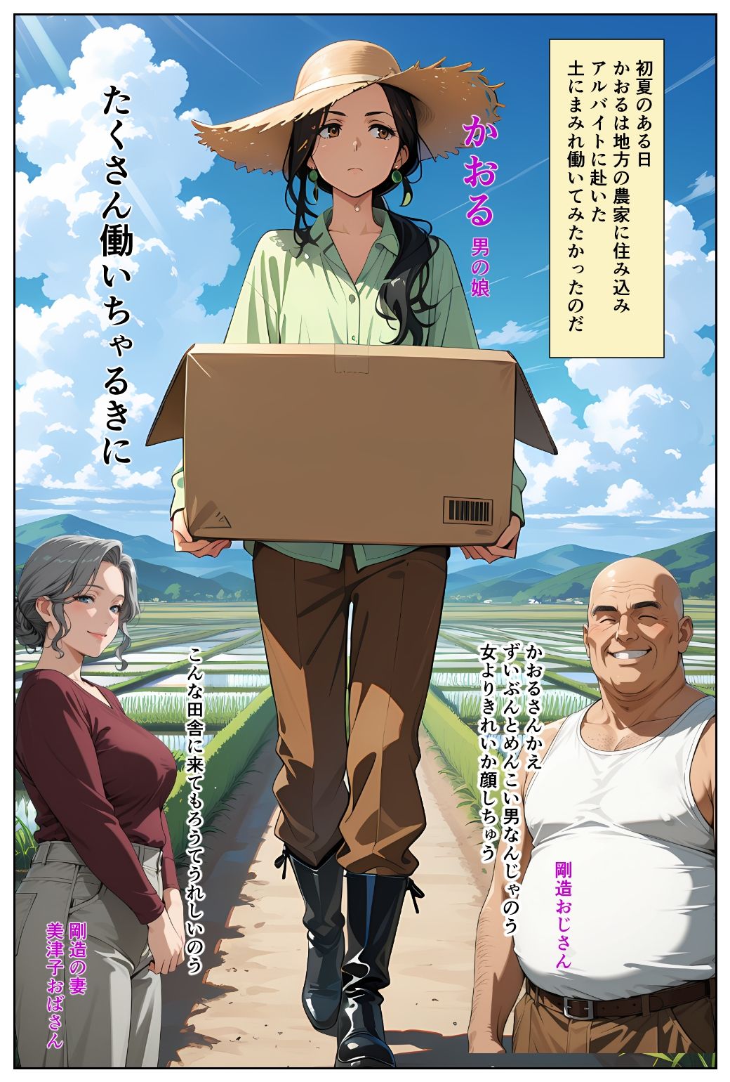 男の娘かおるの赤ふんどしで田舎の変態夫婦に緊縛されるの巻 - サンプル画像 1