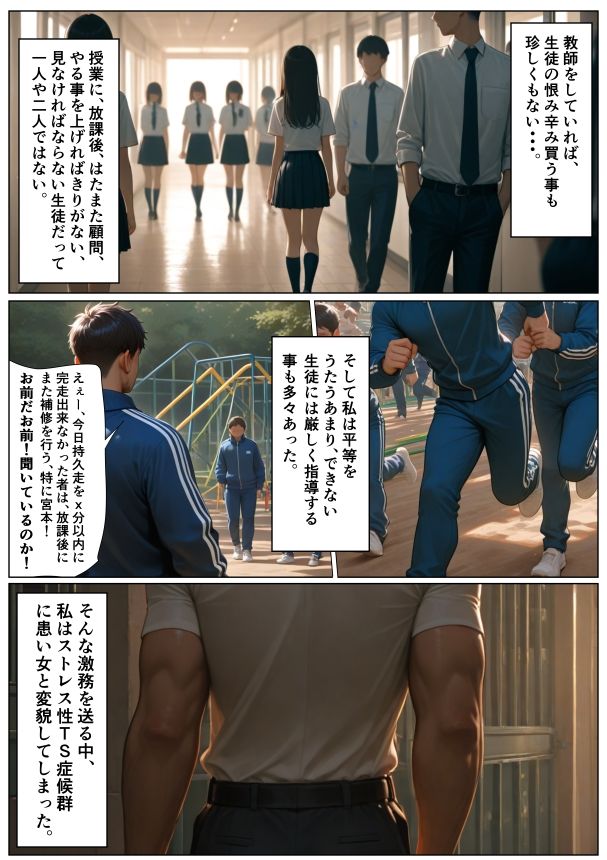 TS体育教師は・・・メスに墜ちる・・・。 - サンプル画像 2
