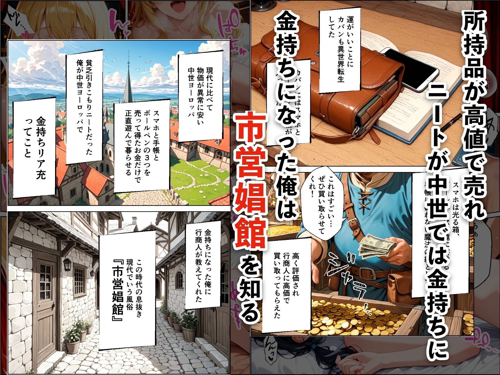 ニートが中世ヨーロッパに転生したらハーレムになった話 - サンプル画像 2