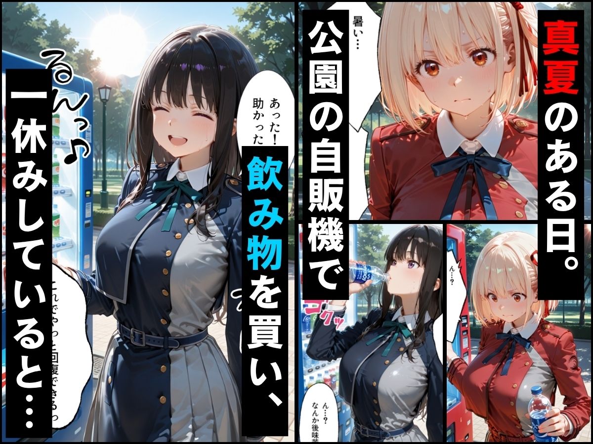 自販機のドリンクで超乳確定〜研究所で即ハメした話〜 リ●リスリコイル編 - サンプル画像 1