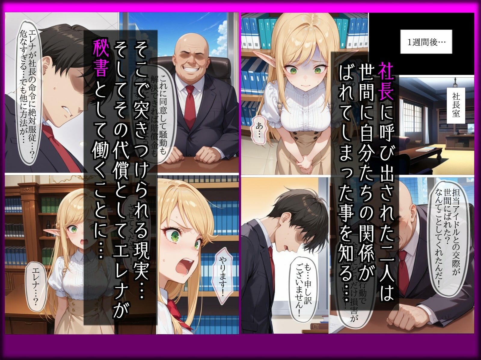 【NTR】彼氏持ち人気アイドルエルフ絶対服従〜社長室で身代わり秘書になった私〜 - サンプル画像 3