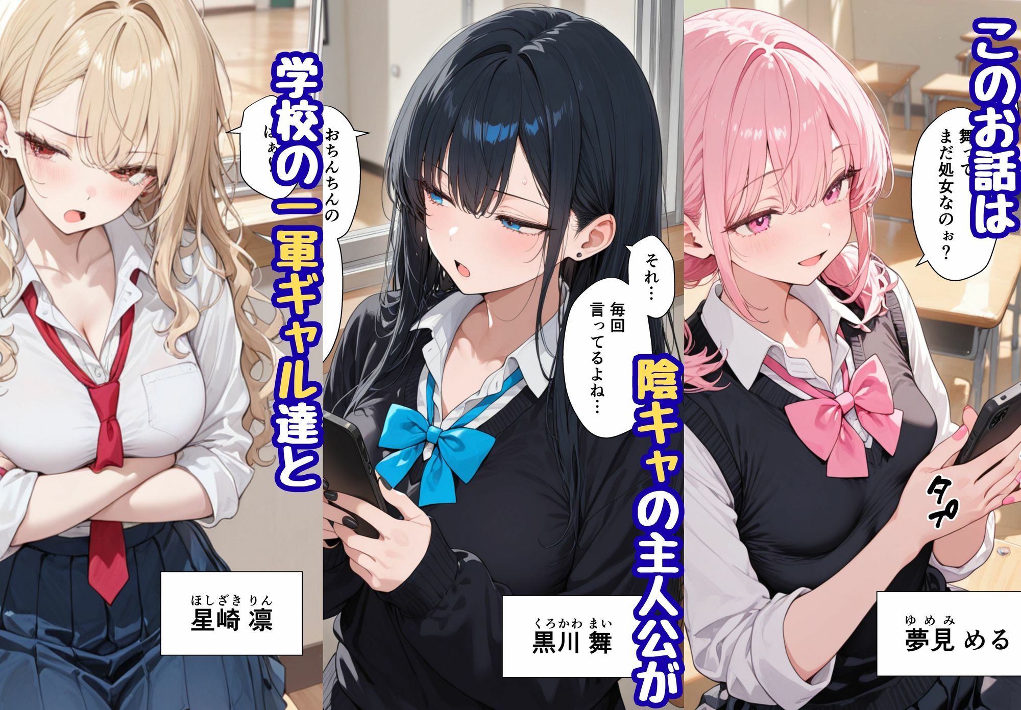 陰キャの僕がデカチンで学園の一軍ギャルとハーレムになった話 - サンプル画像 1