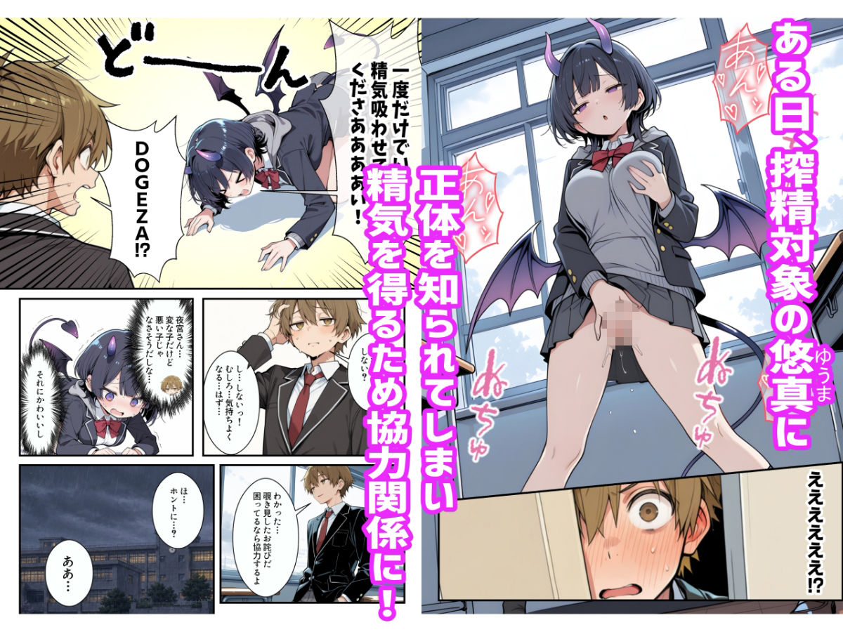 クラスの陰キャが処女サキュバスだった件  〜爆乳恥ずかしがりサキュバスとツンデレ幼馴染に搾られ孕ませハーレムを作る話〜 - サンプル画像 2