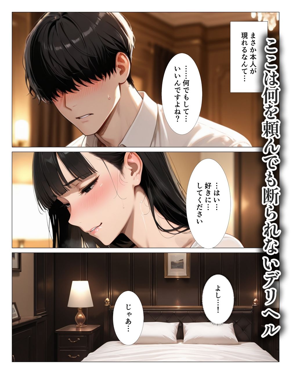 クール系上司がデリヘル嬢だったので爆乳吸って中出しした話 - サンプル画像 3