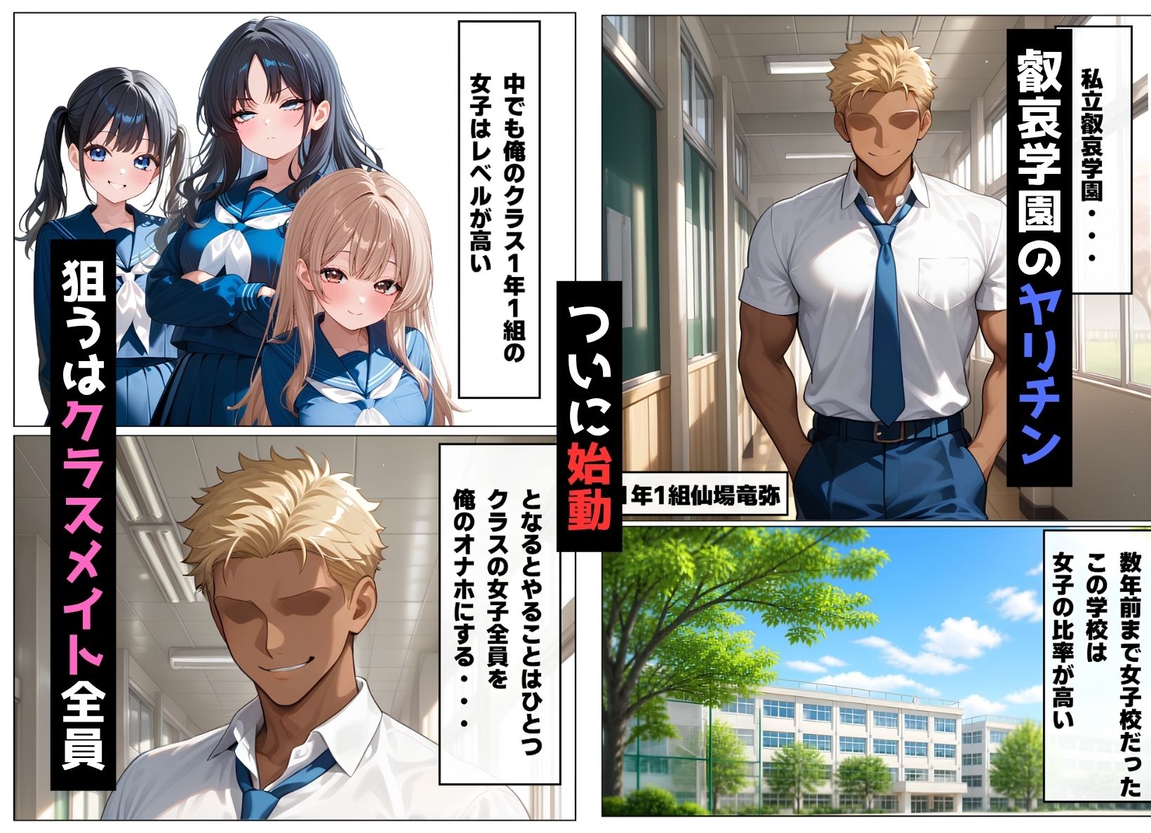 仙場の野望〜クラスの女子を全員俺のモノにするまで〜 - サンプル画像 1