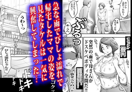 雨で濡れたママに興奮して流れで生エッチしたボク。 - サンプル画像 1