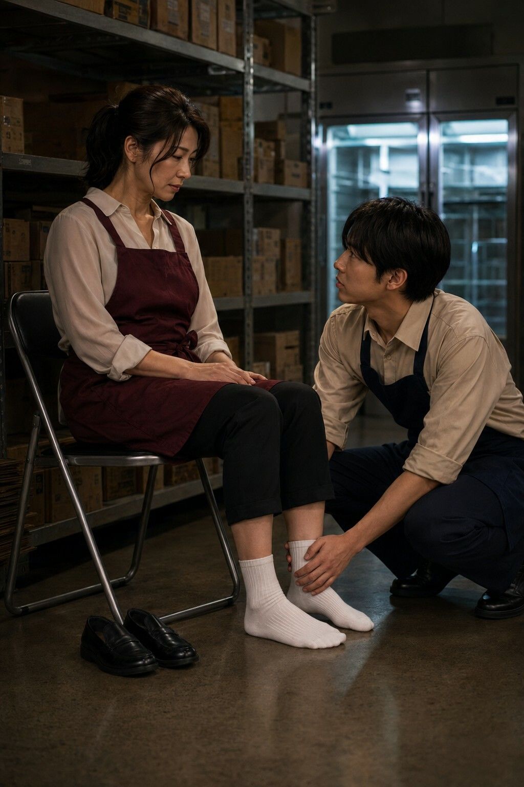 閉店後、人妻パートの白い靴下に触れた【本編全20話＋香織視点特別編＋カラー挿絵6枚】 - サンプル画像 2