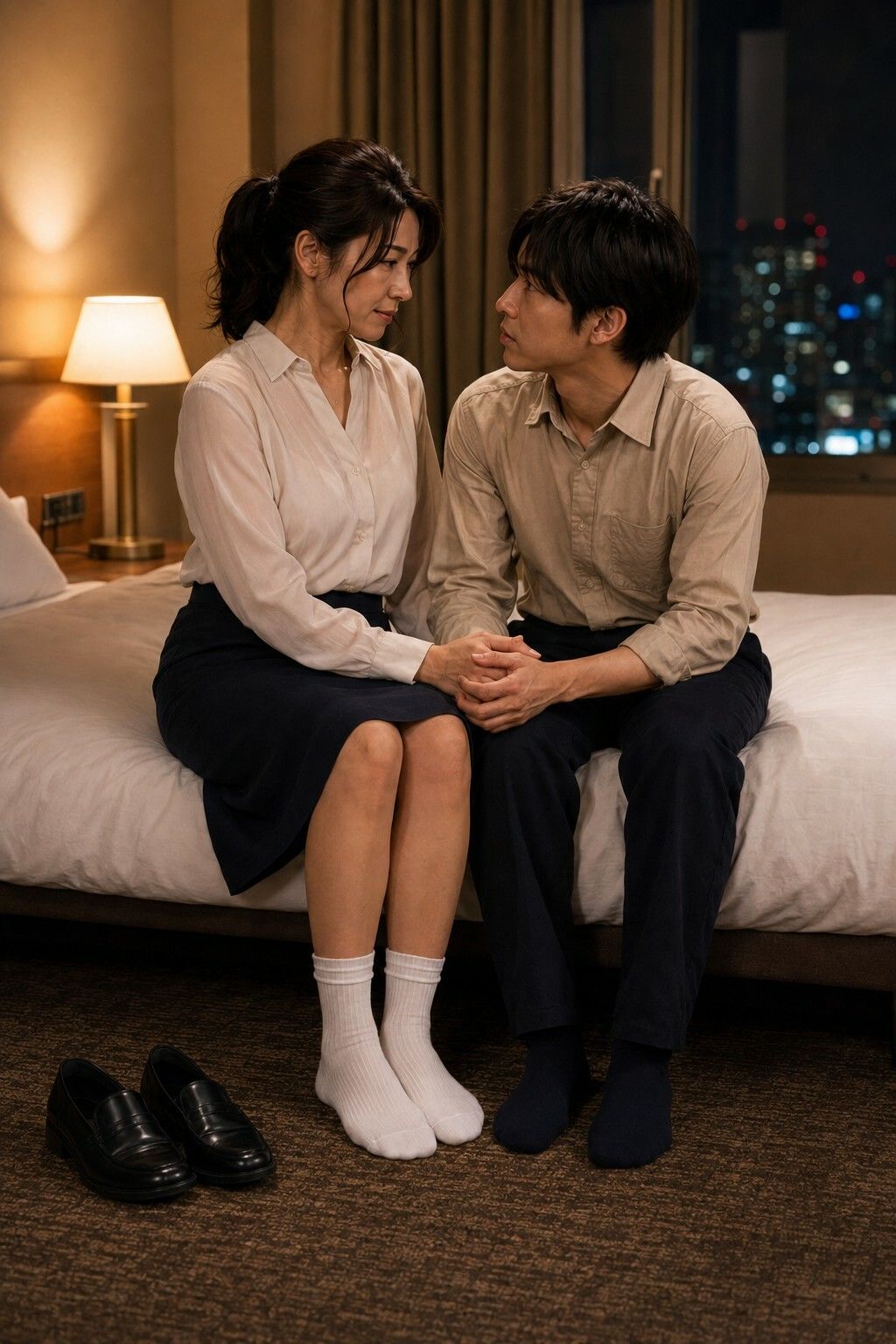 閉店後、人妻パートの白い靴下に触れた【本編全20話＋香織視点特別編＋カラー挿絵6枚】 - サンプル画像 3