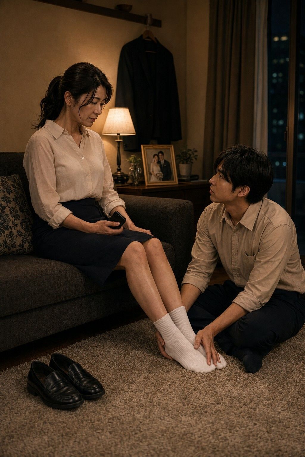 閉店後、人妻パートの白い靴下に触れた【本編全20話＋香織視点特別編＋カラー挿絵6枚】 - サンプル画像 4