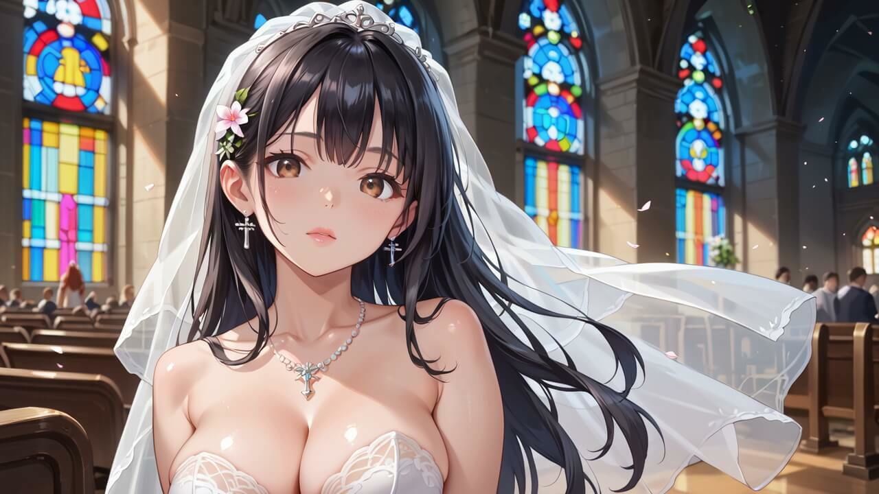 寝取られ花嫁 〜誓いの教会で、夫の隣で堕とされて〜 - サンプル画像 2