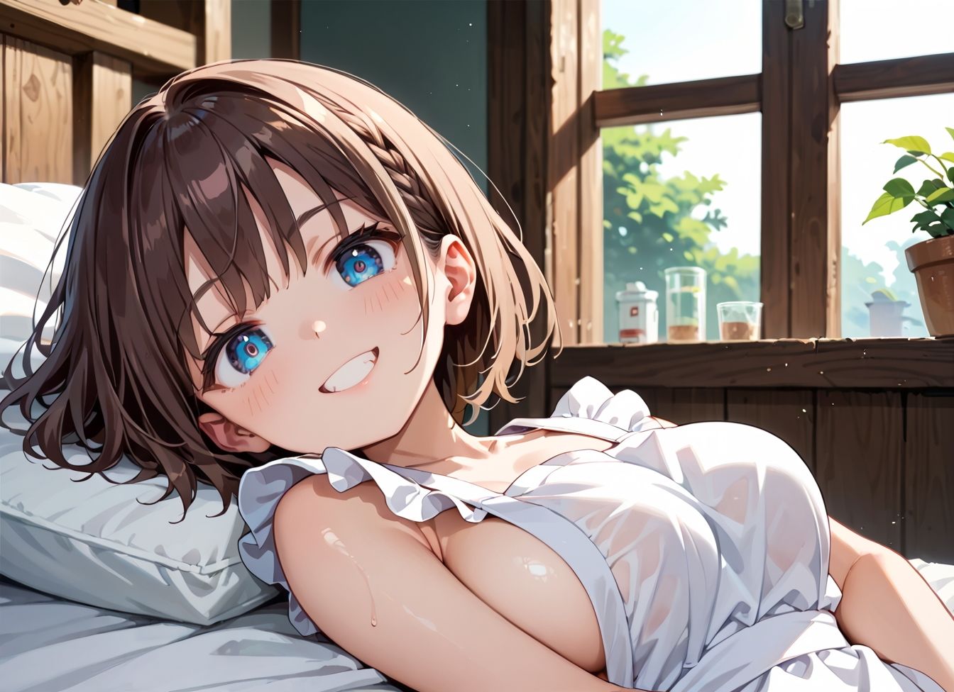 朝ごはんより、まずわたし！新妻と始める甘々田舎暮らし - サンプル画像 4