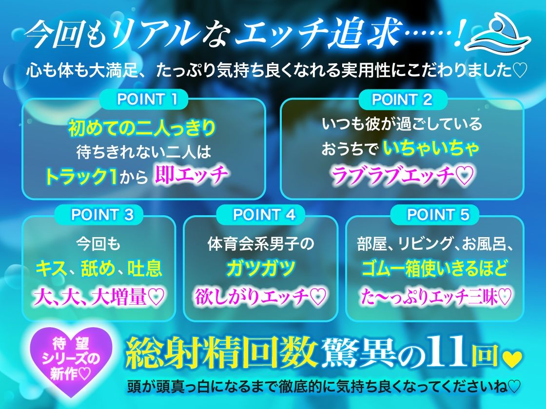絶倫彼氏大智くん「親いないから……ゴム使い切るまでたくさんしような」水泳部男子の体力無限セックス 射精11回 絶頂12回 - サンプル画像 1