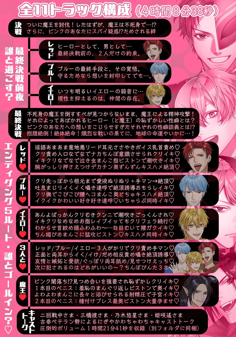R18戦隊ヒーロー・エッチマン〜最終決戦は性癖暴露大会！？あなたが選ぶ【ヒーローor魔王】は〜 - サンプル画像 5