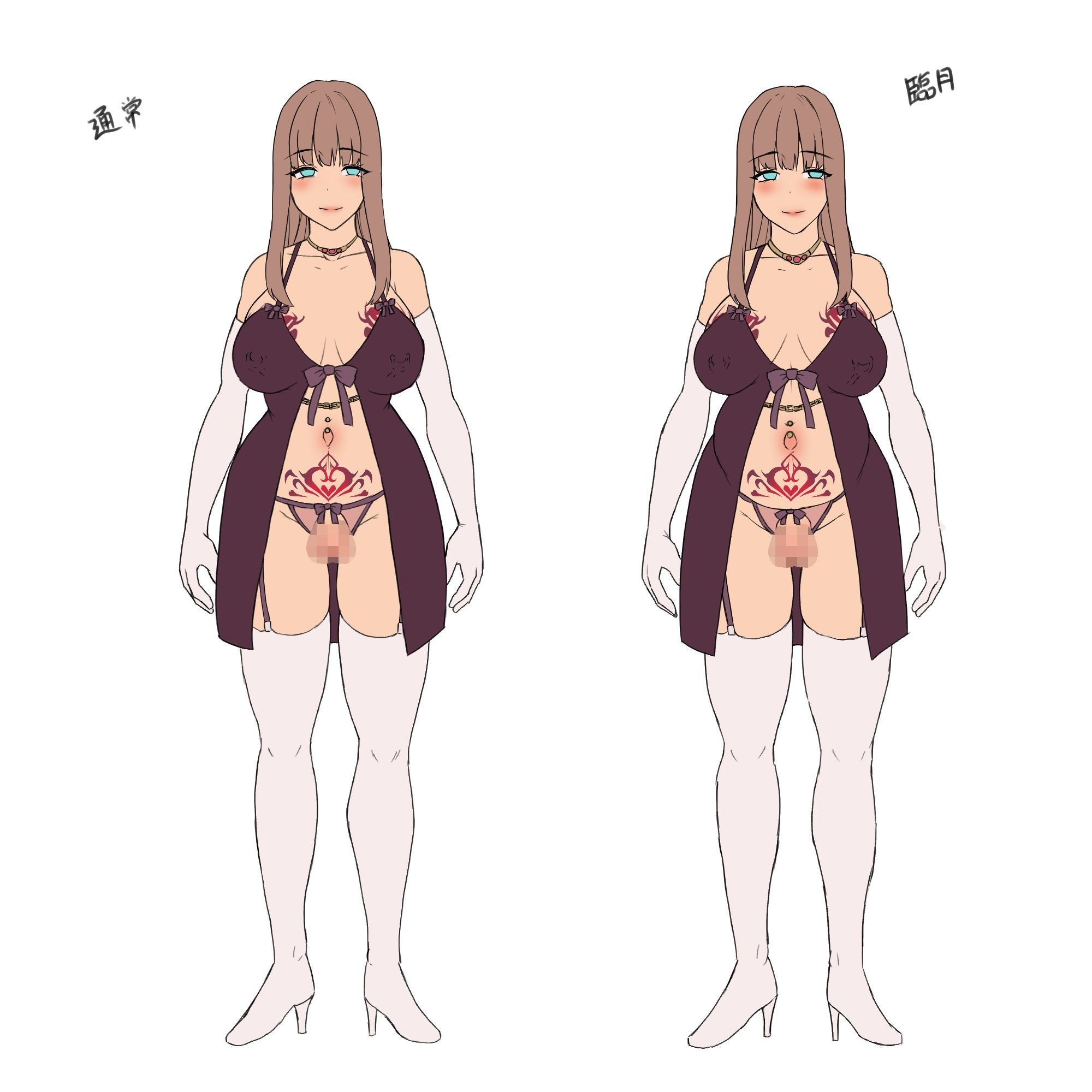 【ふたなり×ボテ腹×純愛】元チート能力持ち勇者の完全屈服ボテ腹ラブラブ新婚生活 - サンプル画像 9