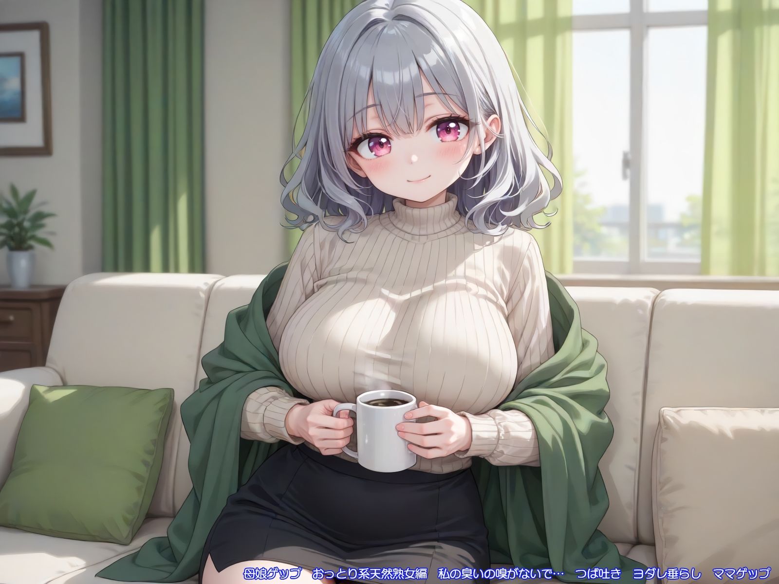 母娘ゲップ  おっとり系天然熟女編  私の臭いの嗅がないで…  つば吐き  ヨダレ垂らし  ママゲップ - サンプル画像 1