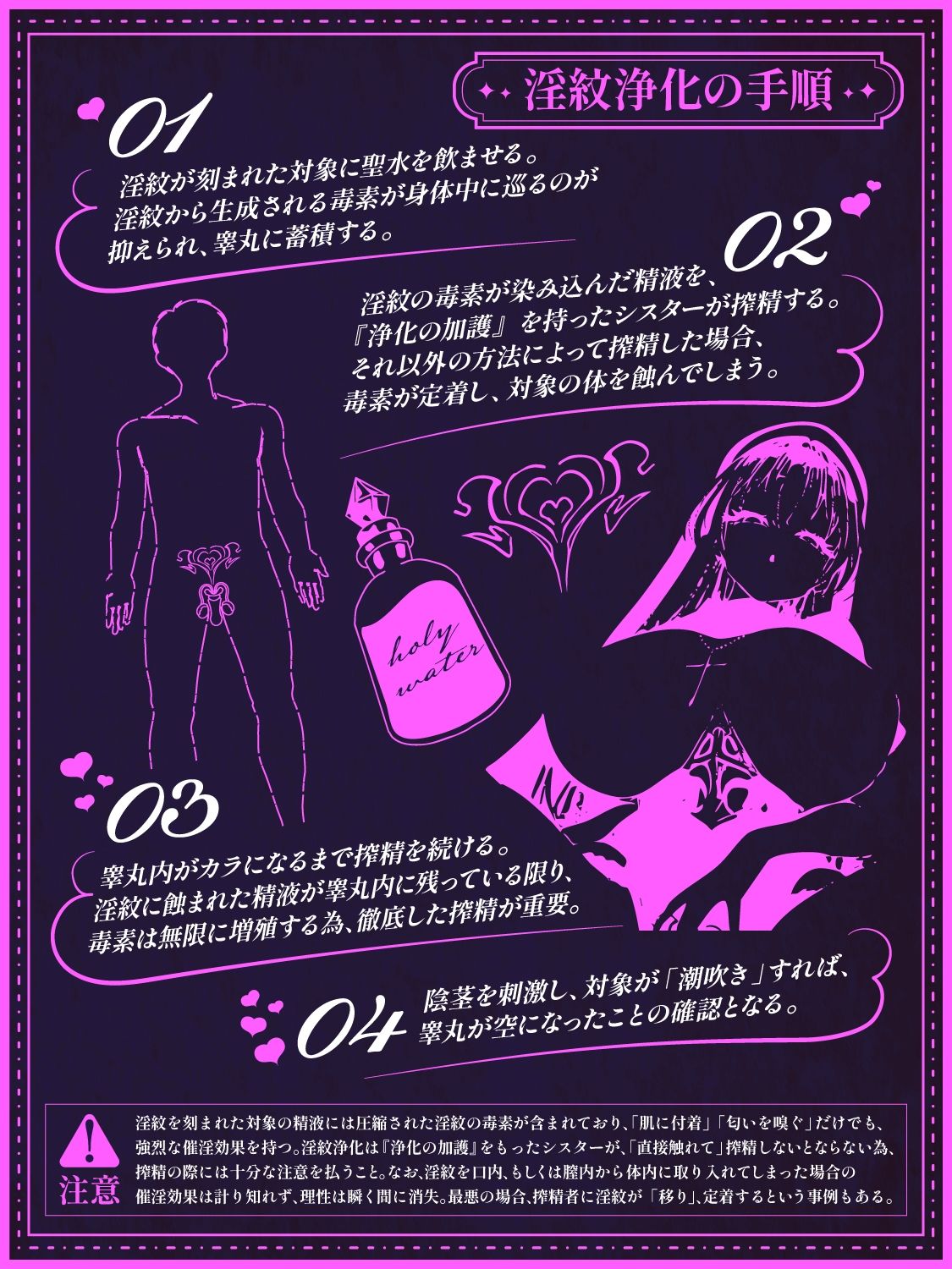 【逆レ●プ】【悪堕ち】淫紋に侵された勇者（アナタ）を救う為、聖女は貴方をレ●プする。 - サンプル画像 4