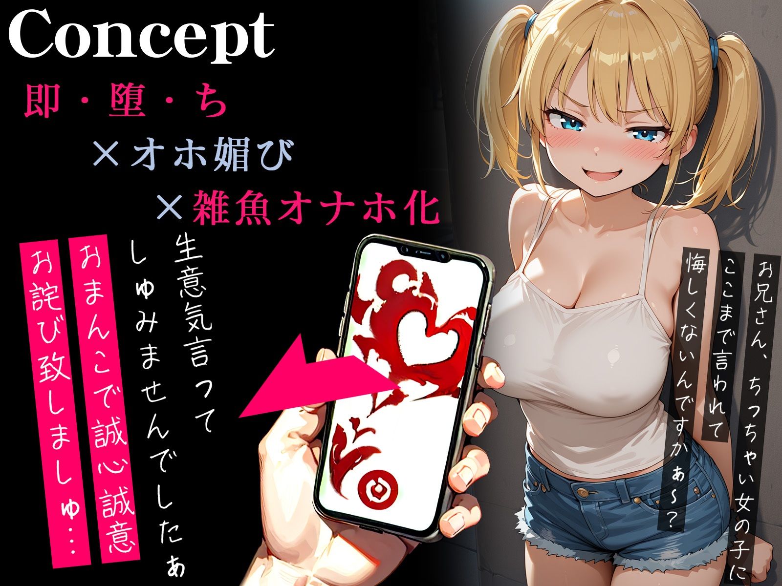【オホ声】催●アプリで生イキすぎメス○キが即チン媚び〜おまんこで謝罪させてんっほぉ声出しまくり〜 - サンプル画像 1