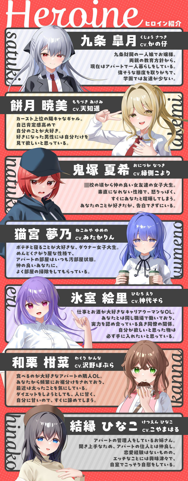 【7周年記念作品/7人オムニバス作品/3時間越え】縁結び荘へようこそ-アパートに住む7人の住人と甘々エッチする話【バイノーラル】 - サンプル画像 2