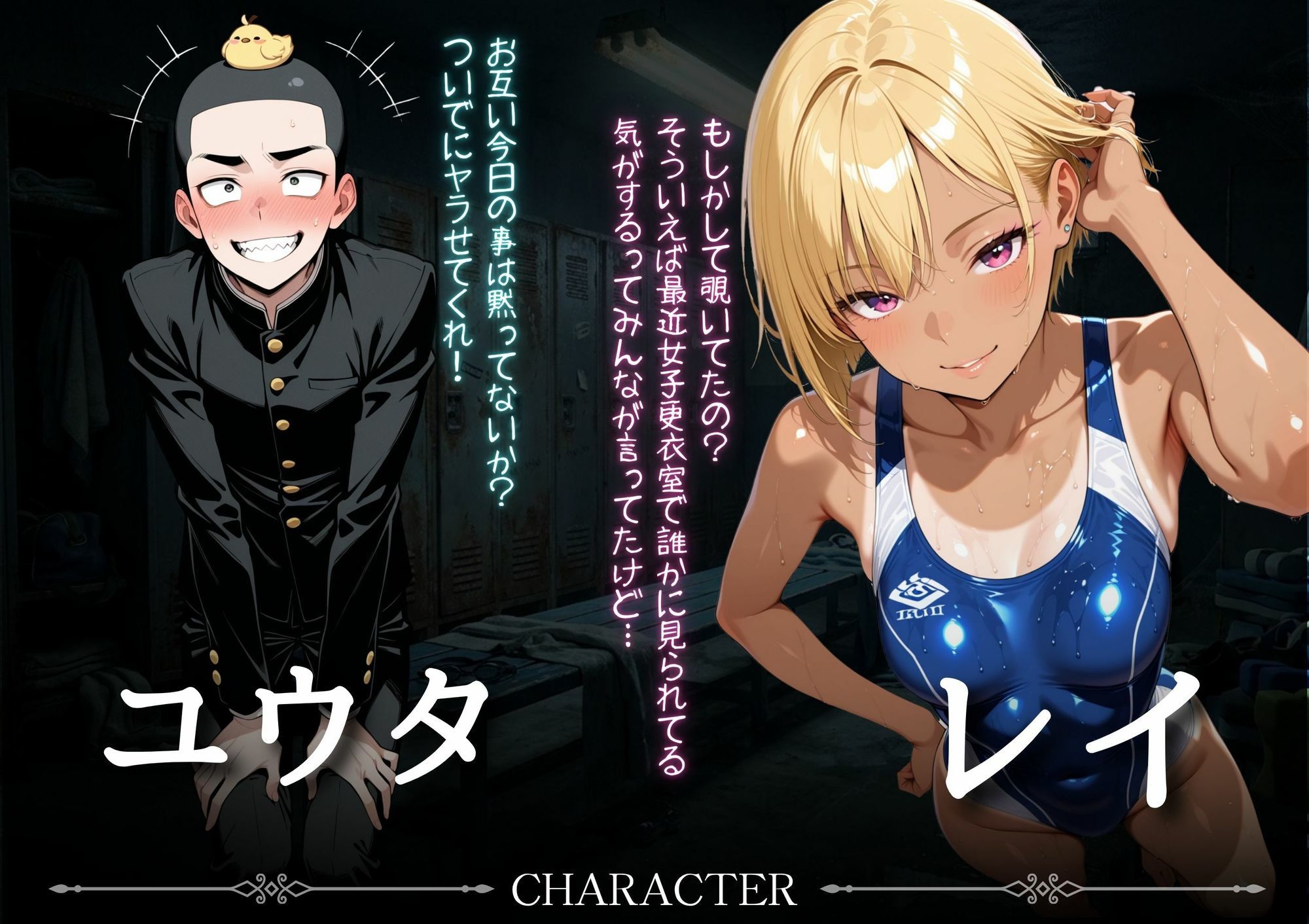 【陵●撮影】水泳部エースのギャルのオナニーを録画して無理矢理セックスをする（漫画77P＋イラスト＋エロシーン動画付） - サンプル画像 1