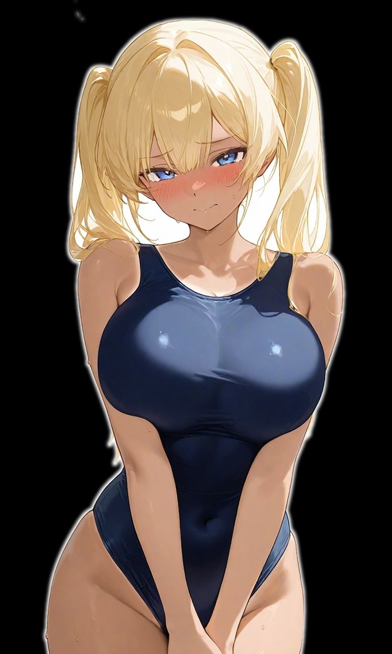 【KU100】褐色ギャルはムチぱつスク水で異世界を救うが快楽闇堕ちする【巨乳/水着/ファンタジー】 - サンプル画像 7