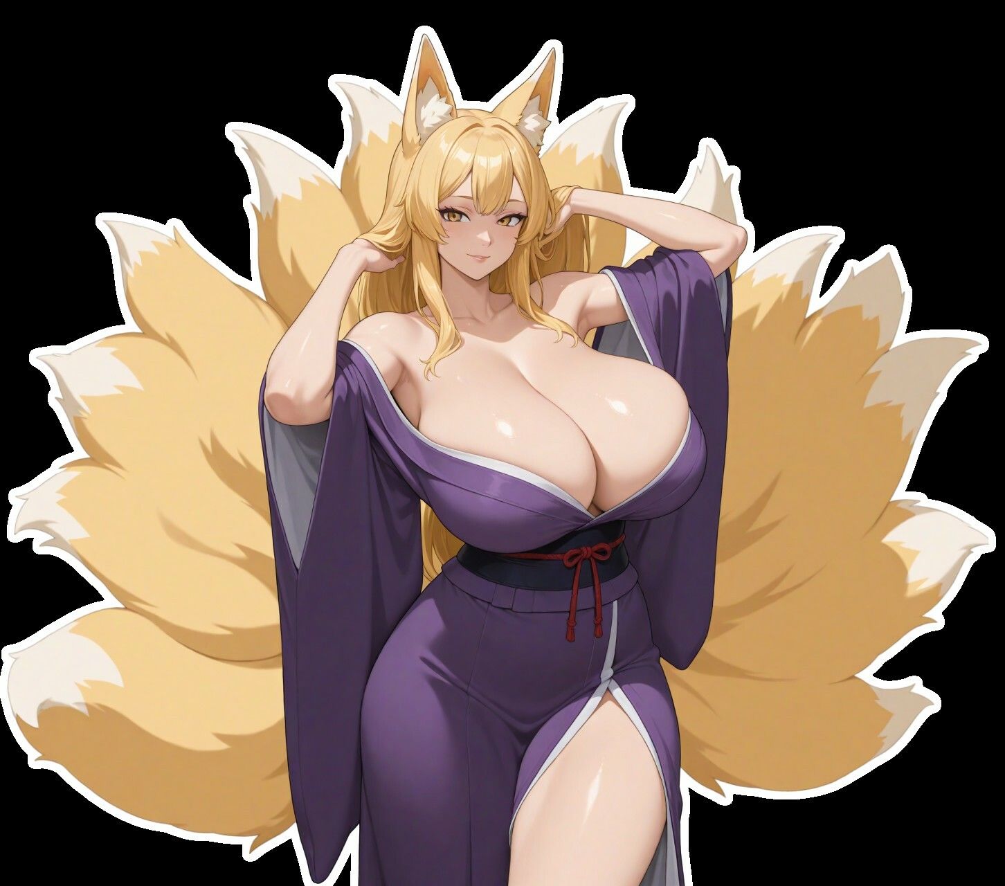 【上位存在】爆乳お狐様に一方的に愛され、一生孕ませ交尾させられる話【ファンタジー/男性受け】 - サンプル画像 6