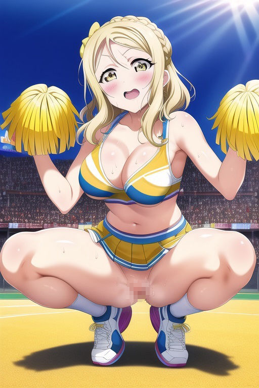 ラ○ライブ！サンシャイン！！CG集 小○鞠莉（チア） R-18あり - サンプル画像 1