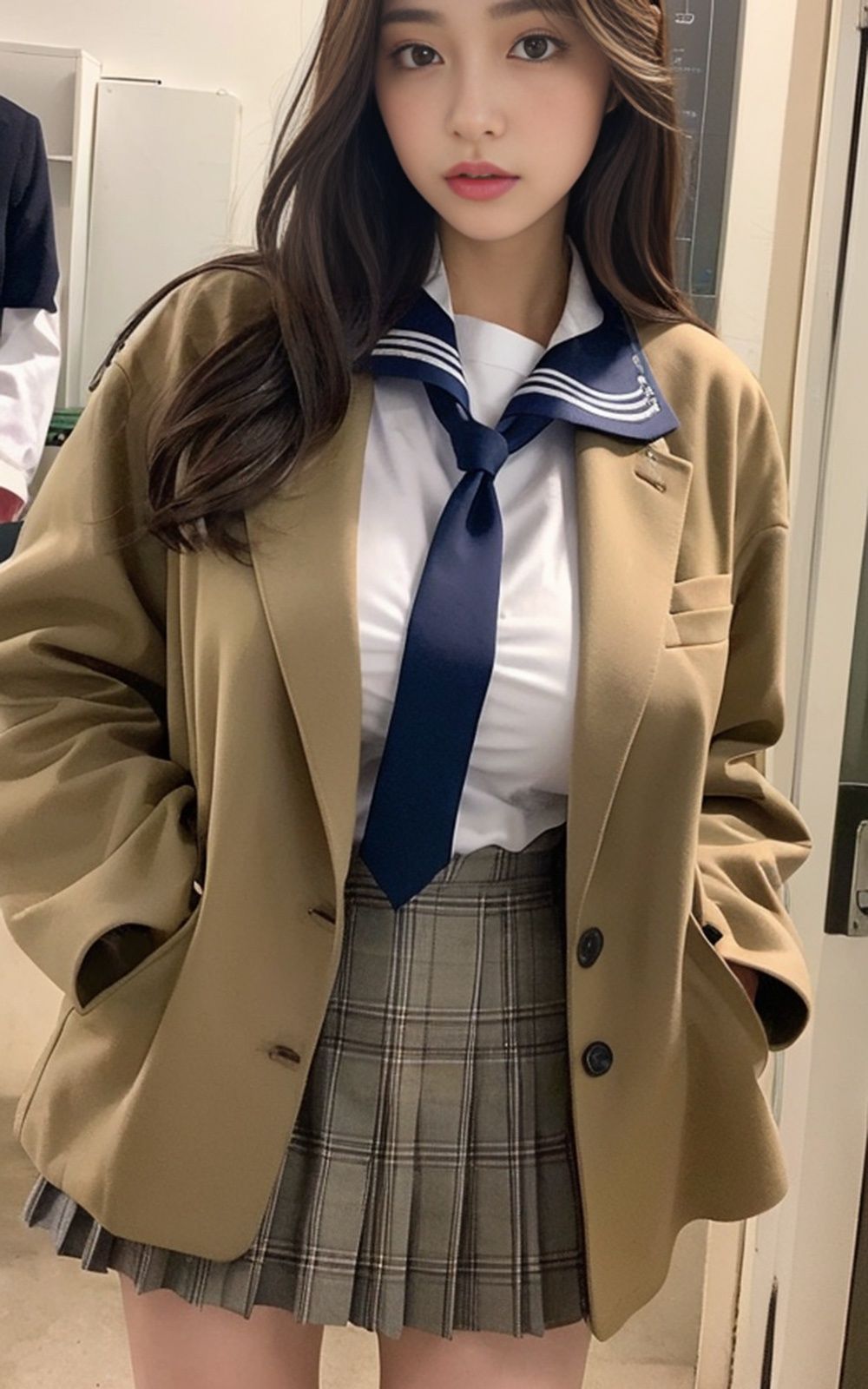 制服コスプレ美女【AIグラドル編集部vol.53】 - サンプル画像 4