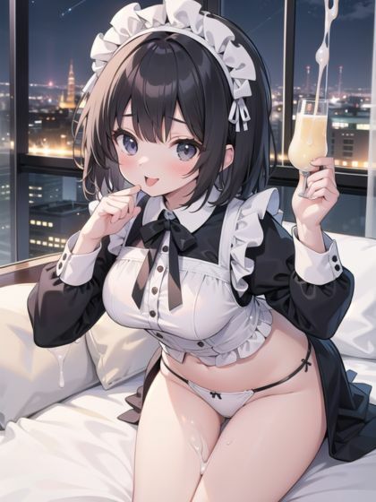 巨乳ロリコン淫乱メイド - サンプル画像 1