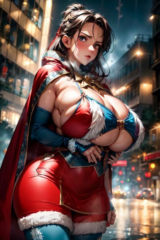 爆乳AIクリスマスビキニ1 - サンプル画像 4