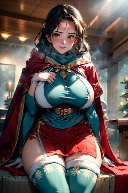 爆乳AIクリスマスビキニ1 - サンプル画像 5