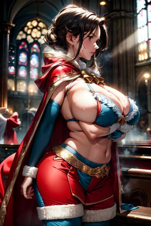 爆乳AIクリスマスビキニ1 - サンプル画像 6